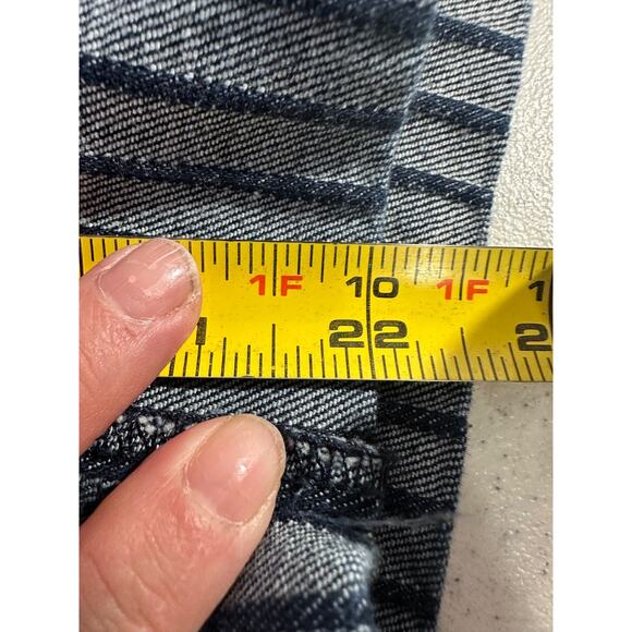 Anthropologie 29P The Kayden Railroad Stripe Barrel Carpenter Jeans by Pilcro C9 - Picture 10 of 10